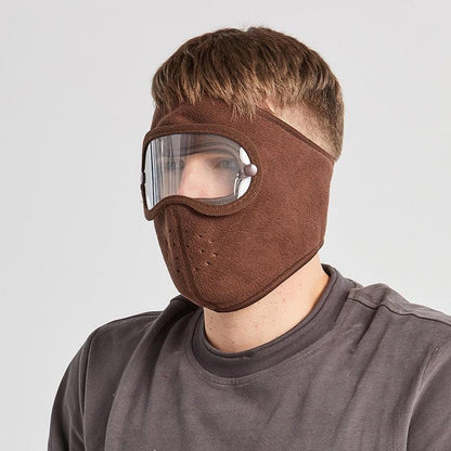 Protection Faciale en Polaire Anti-Buée avec Lunettes Amovibles