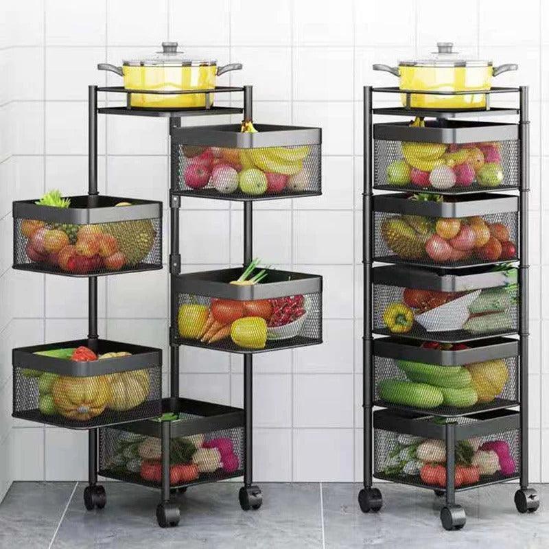 Organisation Polyvalente Étagère de Cuisine à Plusieurs Niveaux