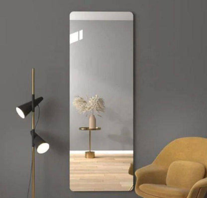 Sticker Mural Miroir Long Adhésif Incassable Décor