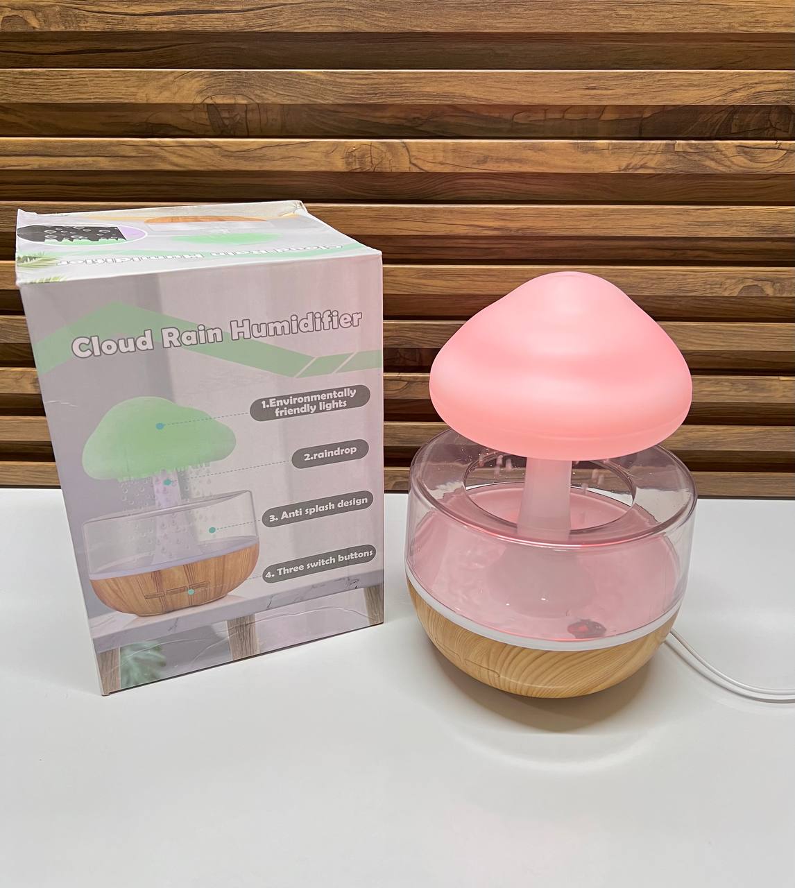 Diffuseur Champignon Sans Fil avec Lumière LED