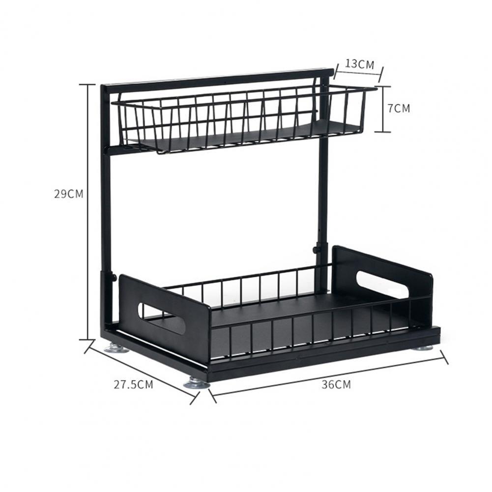 Organisation Polyvalente Étagère Sous-Évier à Deux Niveaux Maximisez Votre Espace